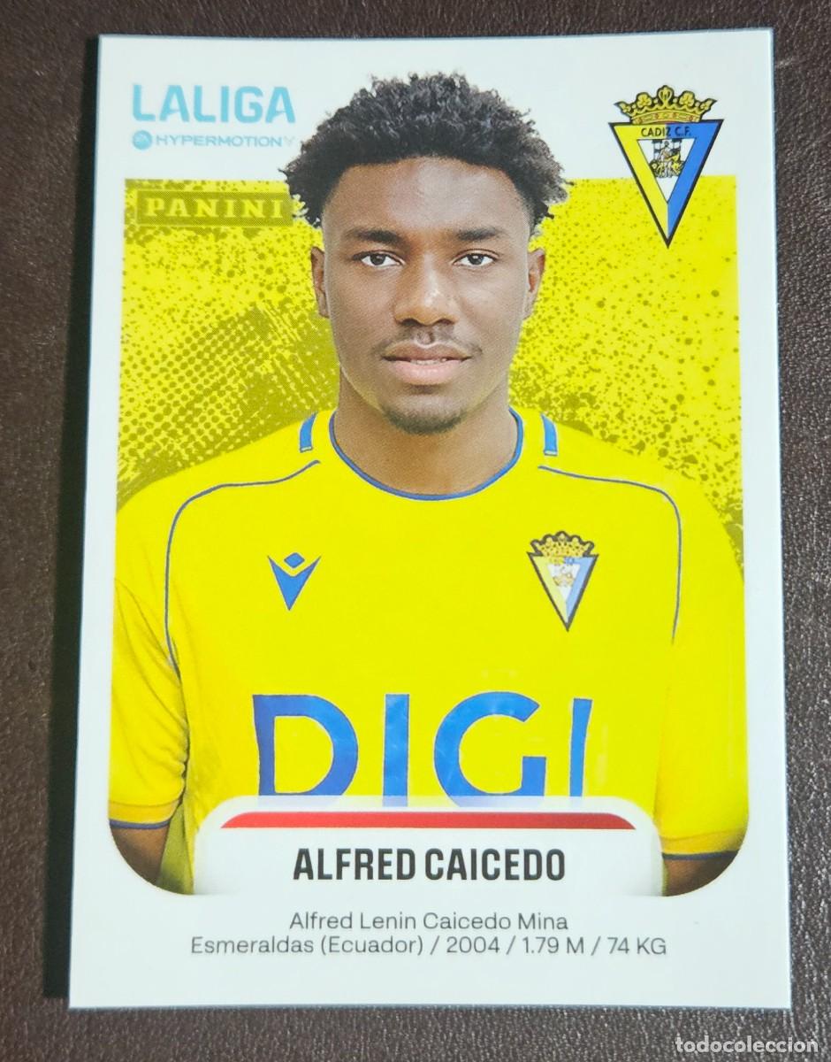 Fu&szlig;ball-Sticker: 2025 2026 83A ALFRED CAICEDO CADIZ HYPERMOTION PANINI