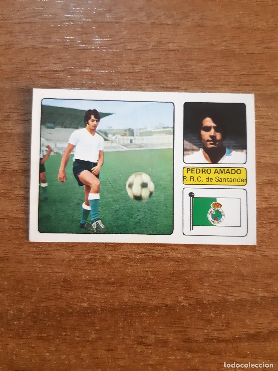 Figurine di Calcio: Pedro Amado (Racing Santander) Liga 73-74 ed. FHER 1973 1974 Nunca pegado, sin pegar