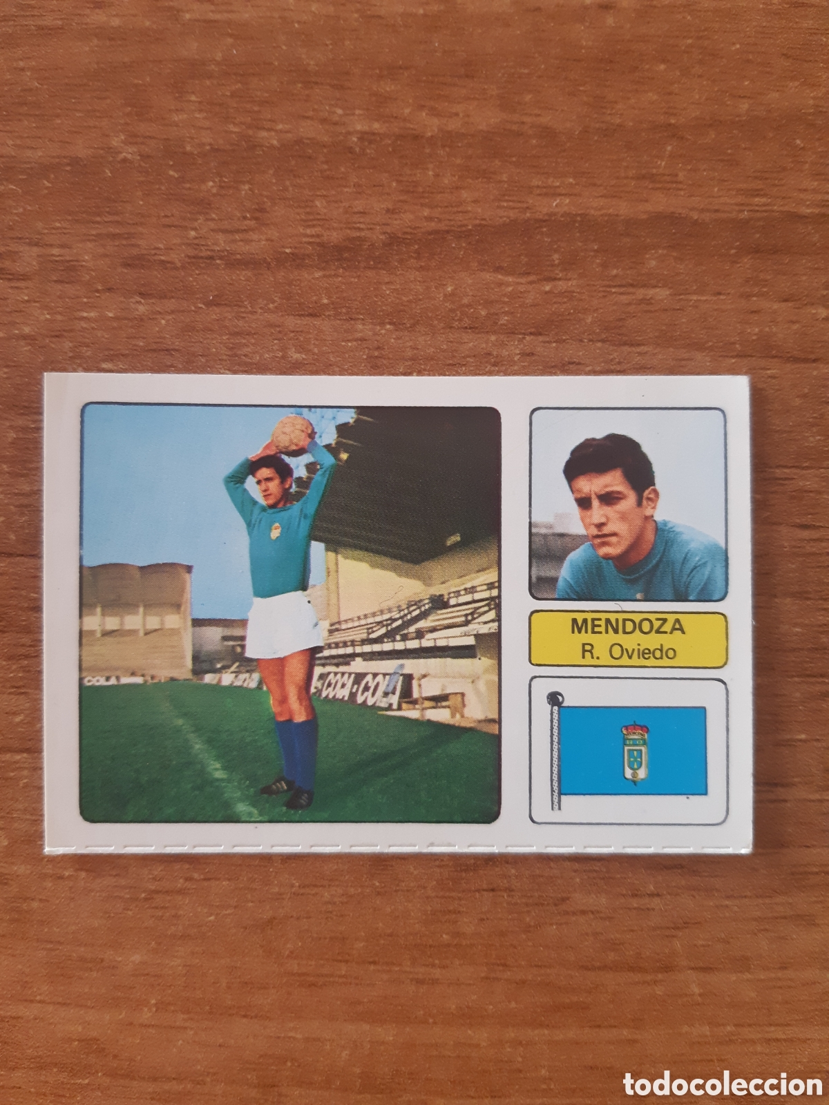 Figurine di Calcio: Mendoza (Oviedo) Liga 73-74 ed. FHER 1973 1974 Nunca pegado, sin pegar