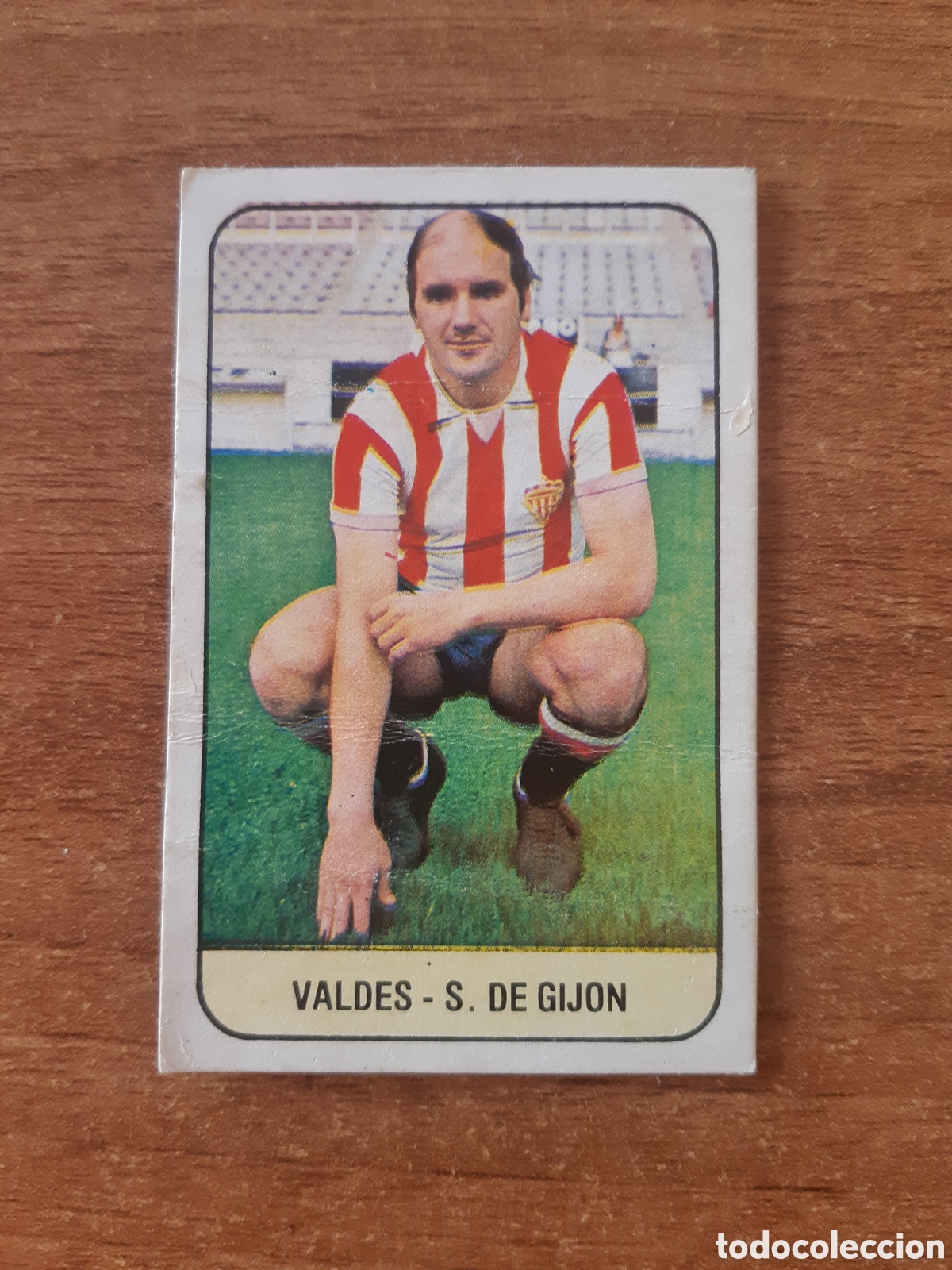 Figurine di Calcio: Valdes (Sporting Gij&oacute;n) Liga 78-79 ESTE. Despegado