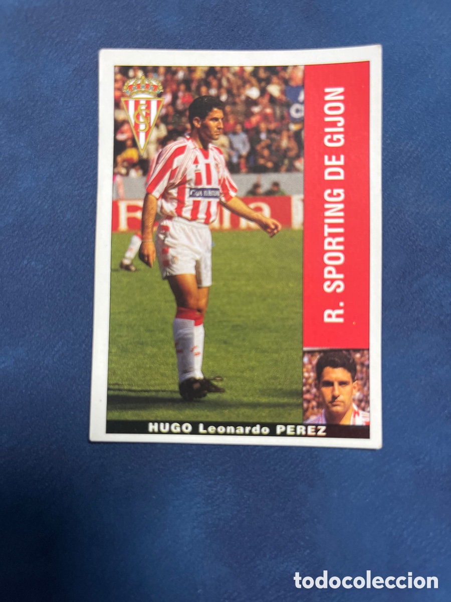 Cromos de F&uacute;tbol: HUGO PEREZ SPORTING DE GIJON PANINI 1995 1996 LIGA 95 96 SIN PEGAR PEGATINA FUTBOL CROMO