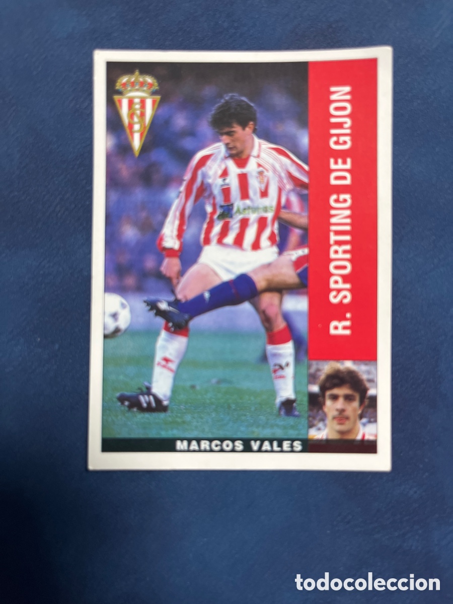 Cromos de F&uacute;tbol: MARCOS VALES SPORTING DE GIJON PANINI 1995 1996 LIGA 95 96 SIN PEGAR PEGATINA FUTBOL CROMO
