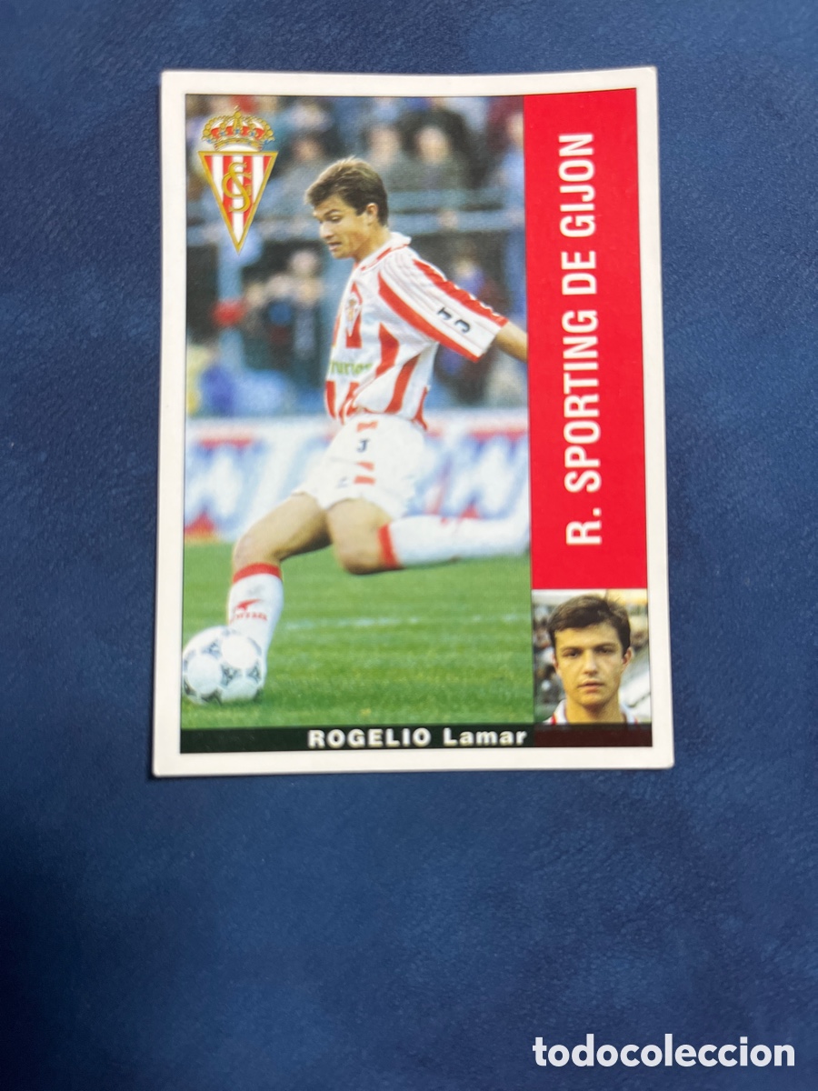 Cromos de F&uacute;tbol: ROGELIO SPORTING DE GIJON PANINI 1995 1996 LIGA 95 96 SIN PEGAR PEGATINA FUTBOL CROMO