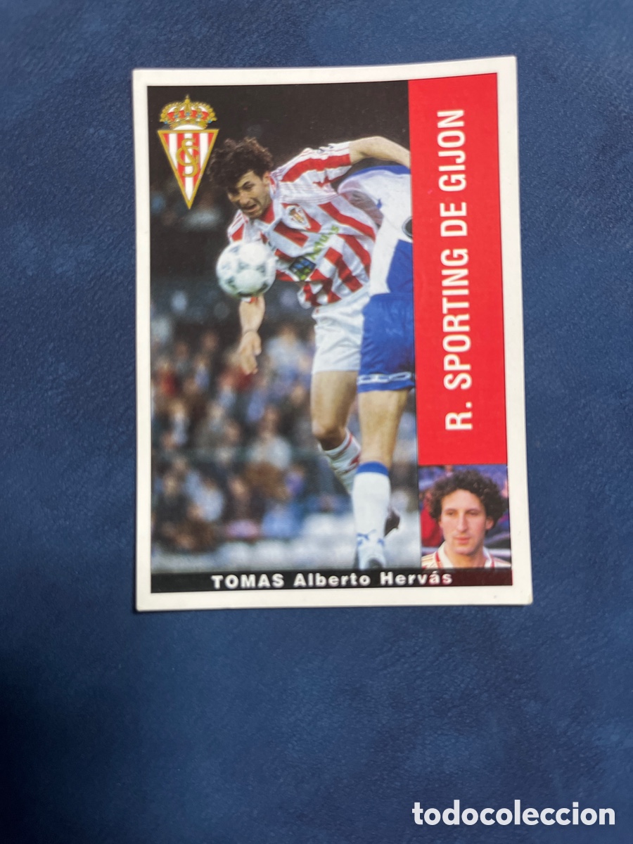 Cromos de F&uacute;tbol: TOMAS SPORTING DE GIJON PANINI 1995 1996 LIGA 95 96 SIN PEGAR PEGATINA FUTBOL CROMO