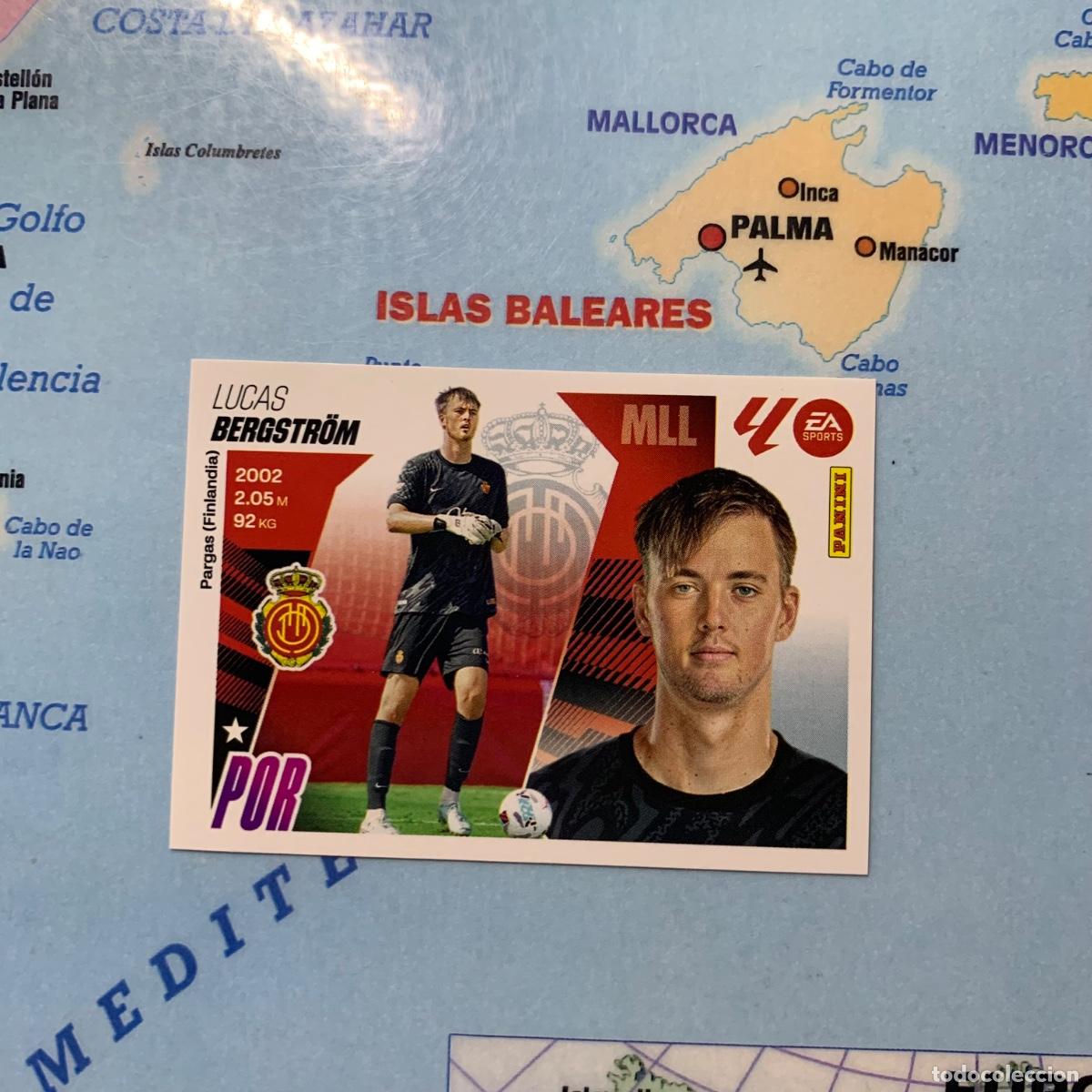 Fu&szlig;ball-Sticker: Bergstrom n&uacute;mero 4 del Mallorca cromo liga este 25-26 2025-2026