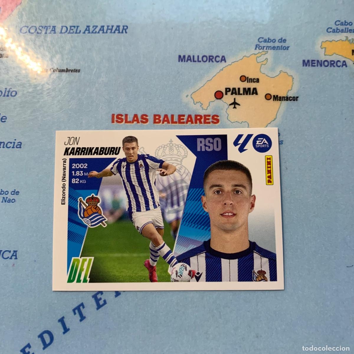 Figurine di Calcio: Karrikaburu coloca n&uacute;mero 19 Bis de la Real Sociedad cromo liga este 25-26 2025-2026
