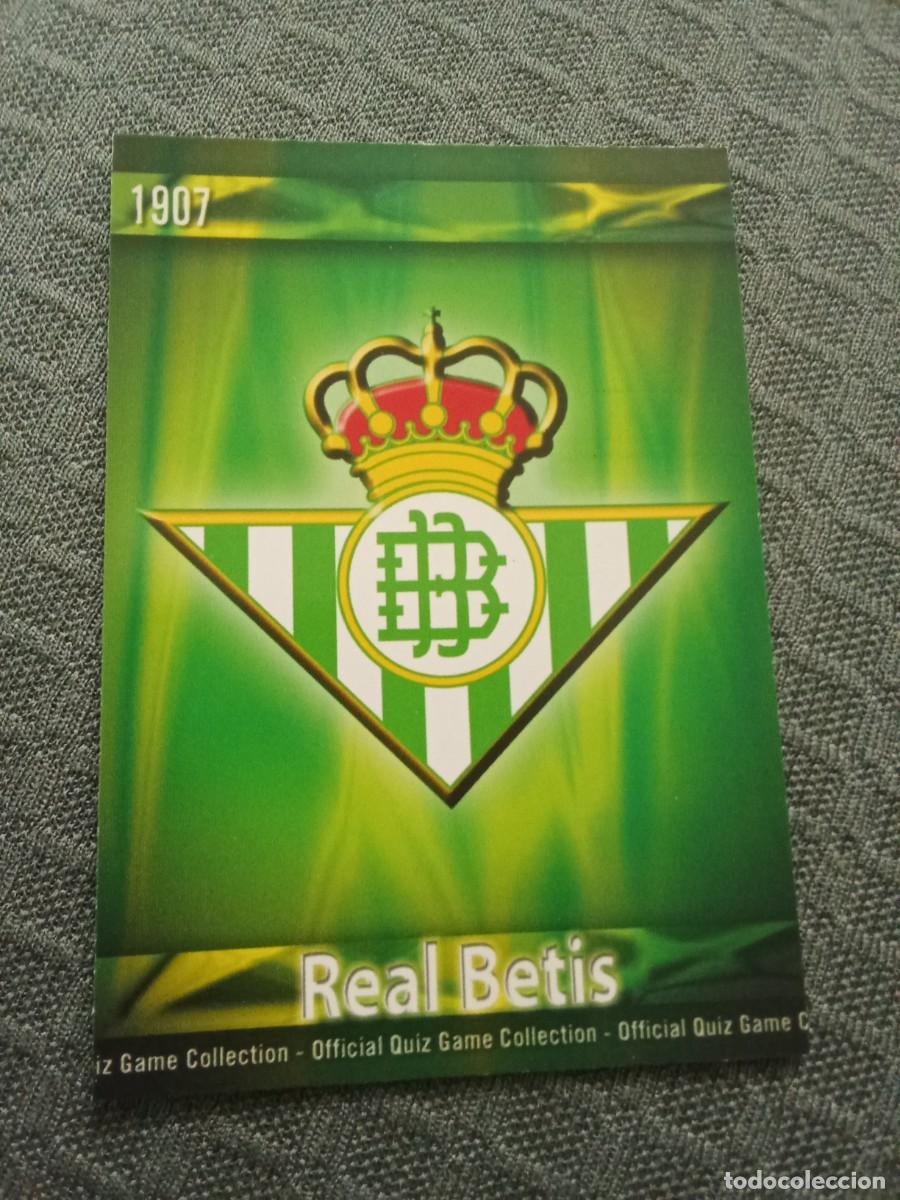 Figurine di Calcio: 712 escudo Betis corregido brillo liso quiz game collection 2010