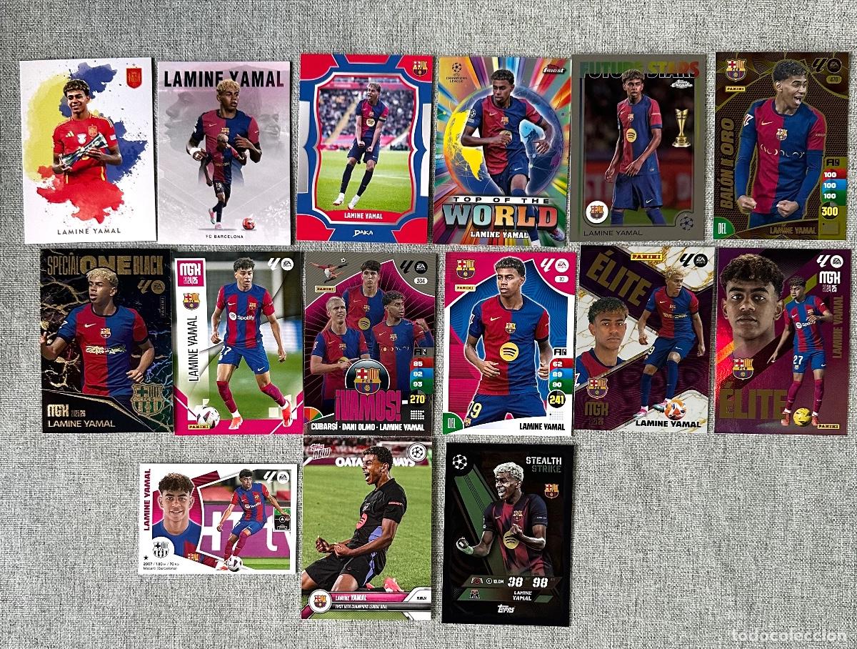 Cromos de F&uacute;tbol: Lote 15 Cartas Lamine Yamal