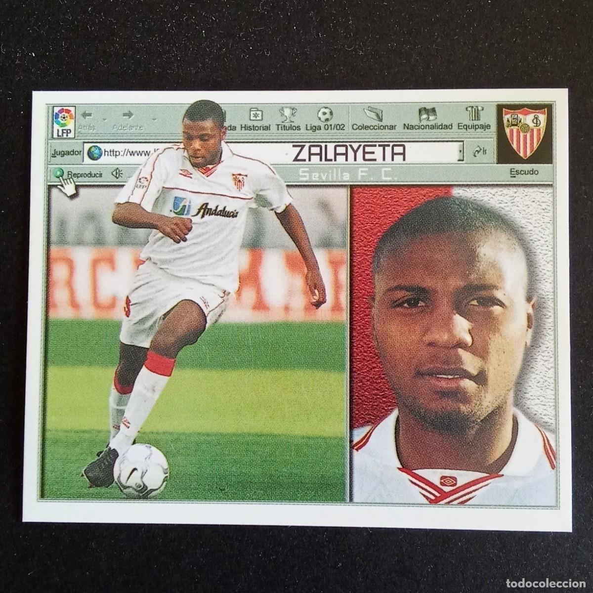 Football Stickers: CROMO LIGA 2001 2002 01 02 EDICIONES ESTE ZALAYETA SEVILLA NUNCA PEGADO