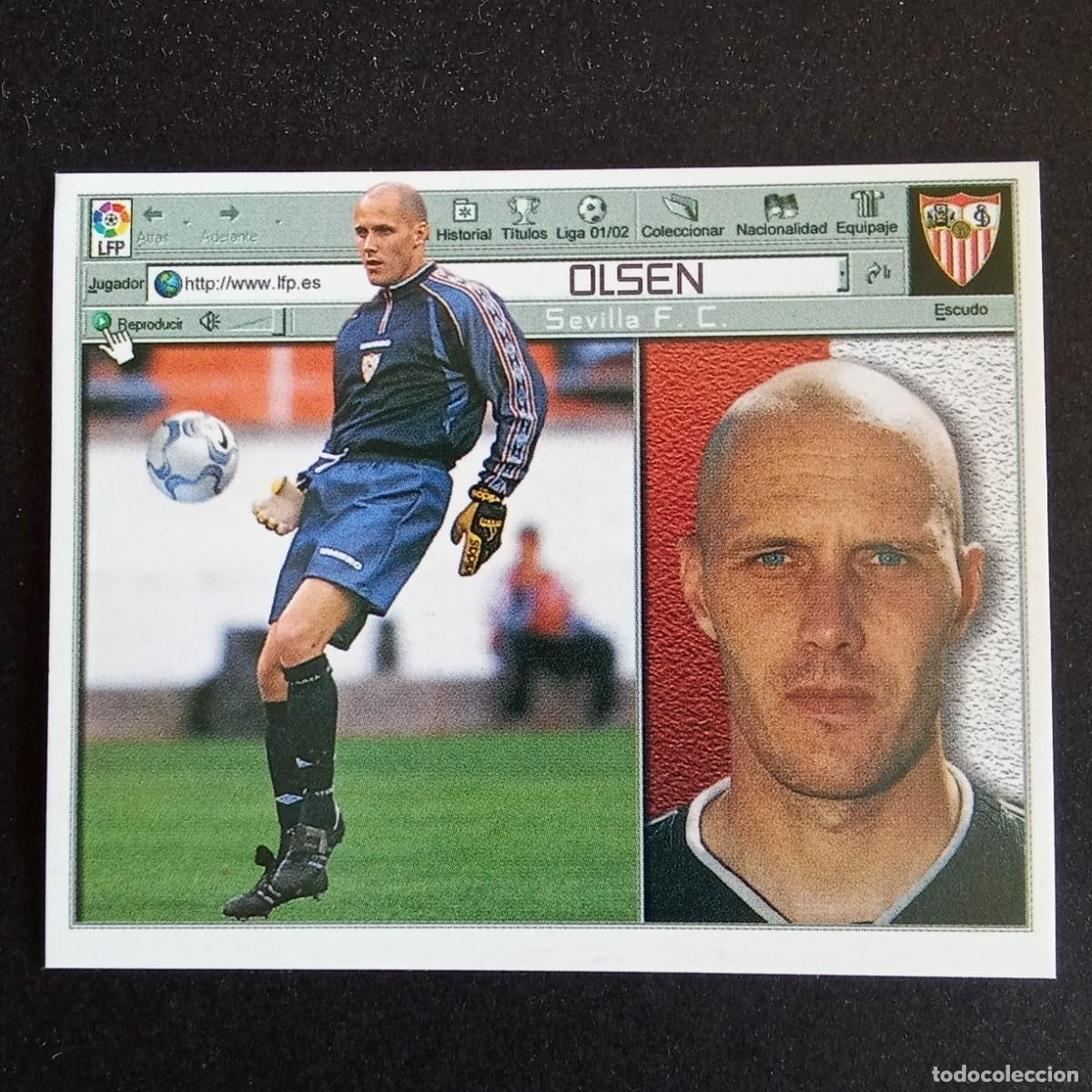 Figurine di Calcio: CROMO LIGA 2001 2002 01 02 EDICIONES ESTE OLSEN SEVILLA NUNCA PEGADO