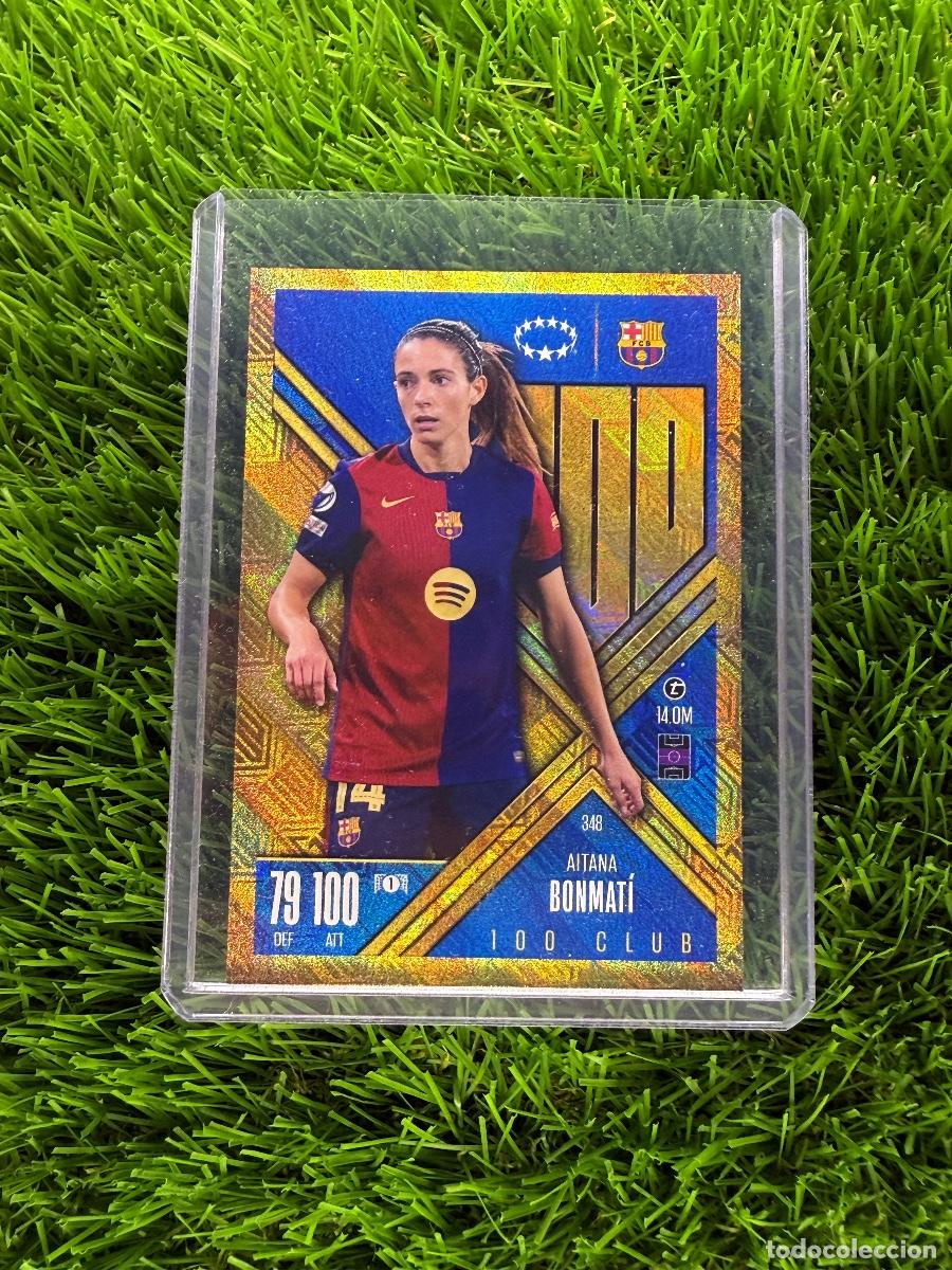 Fu&szlig;ball-Sticker: N&ordm; 348 Aitana Bonmat&iacute; 100 Club UWCL FC Barcelona Match Attax Extra 24 25