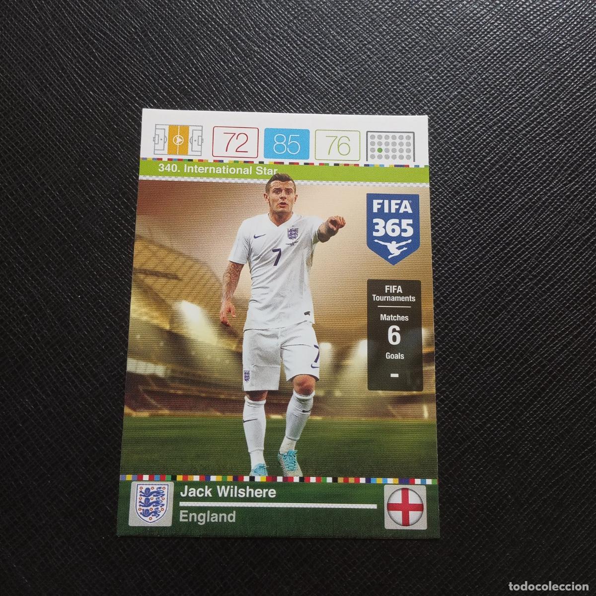 Fu&szlig;ball-Sticker: 340 JACK WILSHERE INGLATERRA ADRENALYN 2015 2016 FIFA 365 CROMO FUTBOL 15 16 - (MD2000-2) PG34