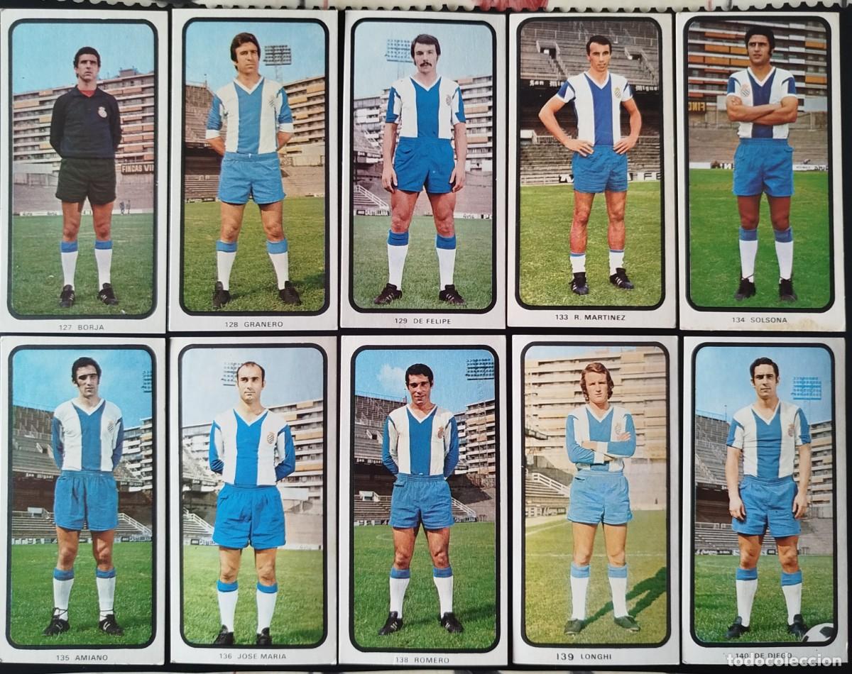 Cromos de F&uacute;tbol: Ruiz Romero 73/74. Espa&ntilde;ol.(10 cromos.Nunca pegados).
