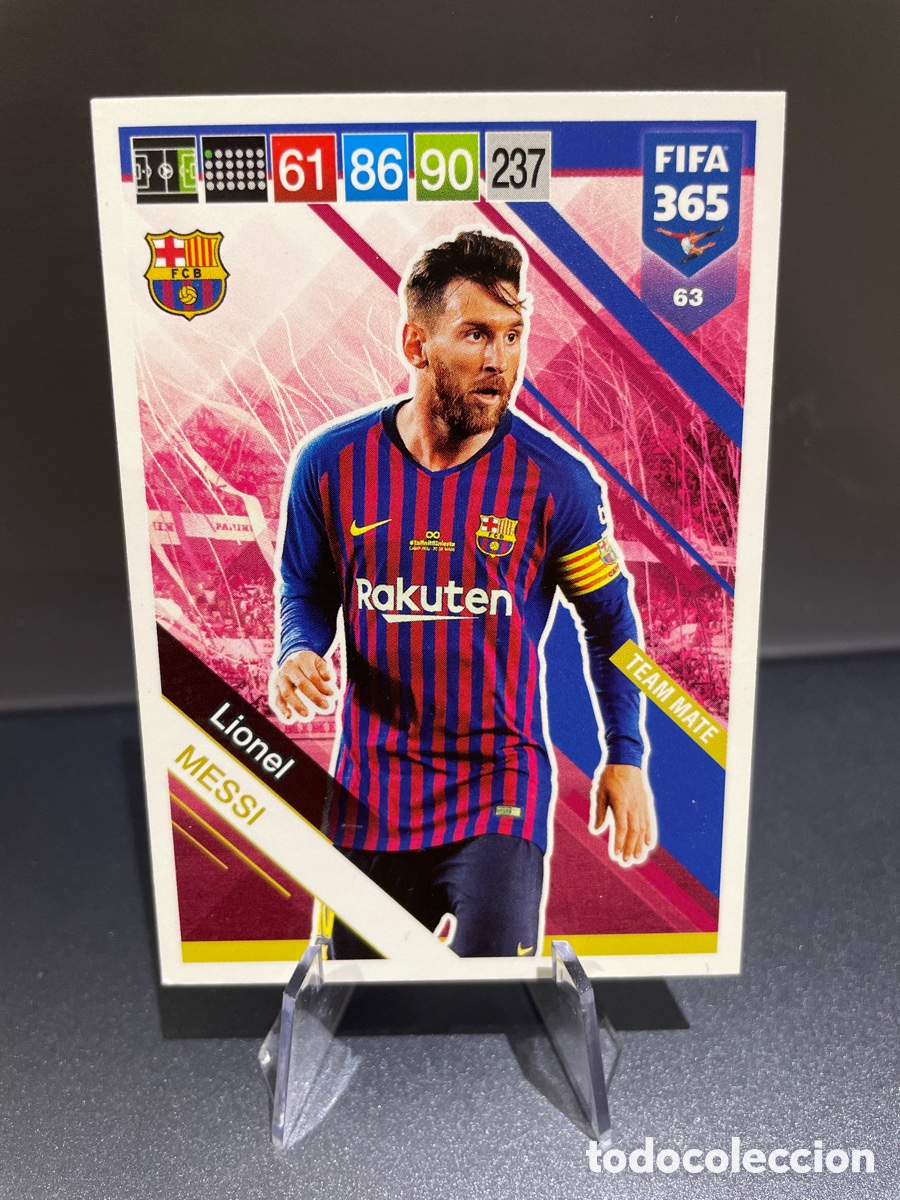 Cromos de F&uacute;tbol: Lionel Messi 63 Adrenalyn XL 2018-19 Panini FIFA 365 FC Barcelona