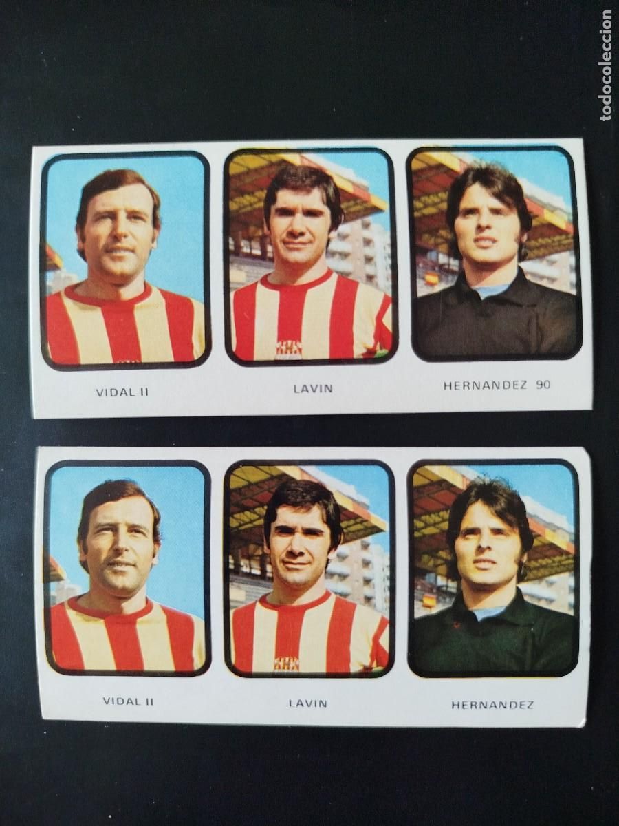 Cromos de f&uacute;tbol: Ruiz Romero 73/74. San Andres.(2 cromos.Nunca pegados).
