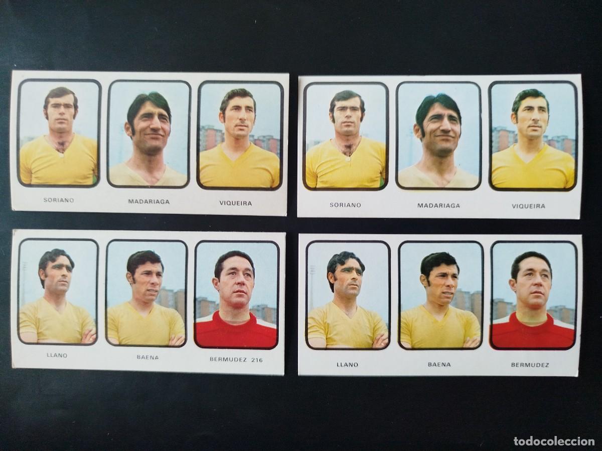 Football Stickers: Ruiz Romero 73/74. C&aacute;diz.(4 cromos.Nunca pegados).
