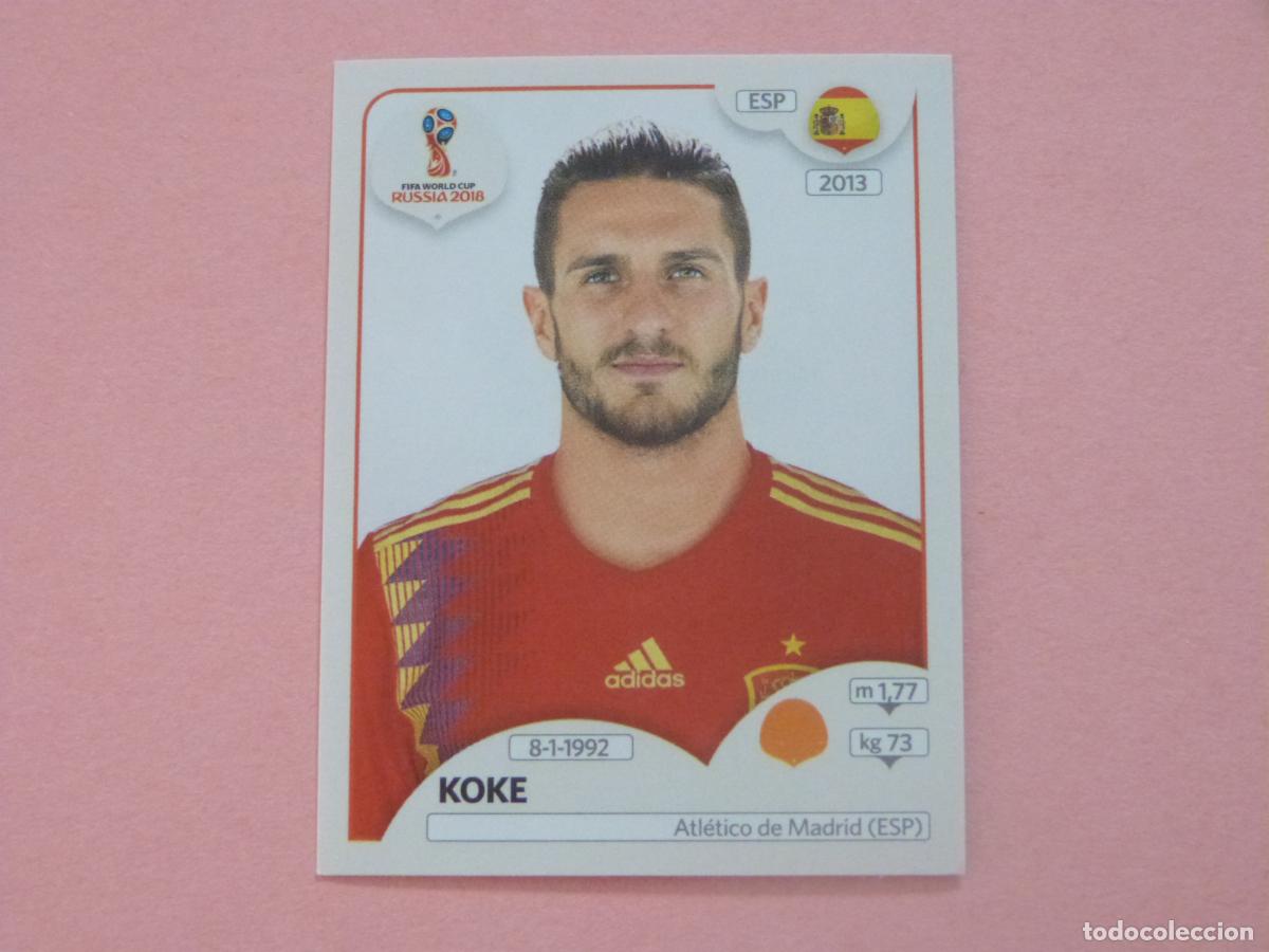Cromos de f&uacute;tbol: CROMO FUTBOL KOKE ESPA&Ntilde;A SIN PEGAR N&ordm; 144 MUNDIAL RUSIA 2018 PANINI