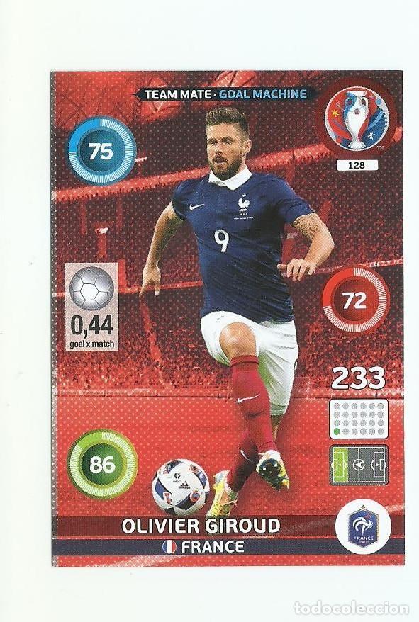 Cromos de Futebol: ADRENALYN UEFA EURO 2016 128 GIROUD FRANCIA NUEVO PERFECTO