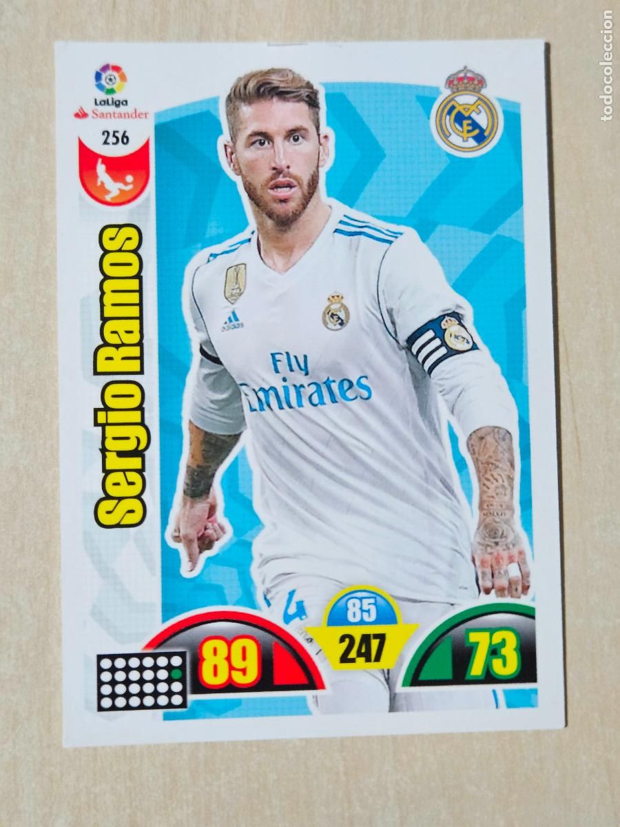 Cromos de F&uacute;tbol: FICHA N&ordm; 256 SERGIO RAMOS - ADRENALYN 17 18 - PANINI 2017 - 18 - CROMO - REAL MADRID
