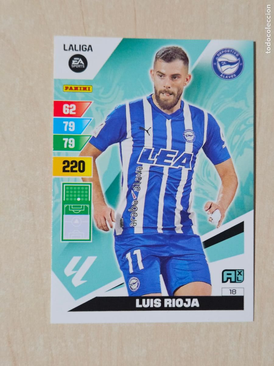 Cromos de f&uacute;tbol: FICHA N&ordm; 18 LUIS RIOJA - ADRENALYN 23 24 - PANINI 2023 - 24 - CROMO - ALAVES