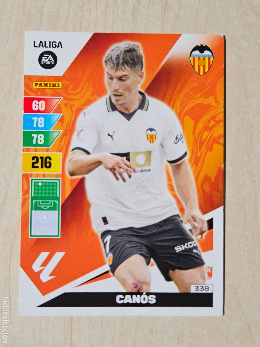Cromos de Futebol: FICHA N&ordm; 338 CANOS - ADRENALYN 23 24 - PANINI 2023 - 24 - CROMO - VALENCIA
