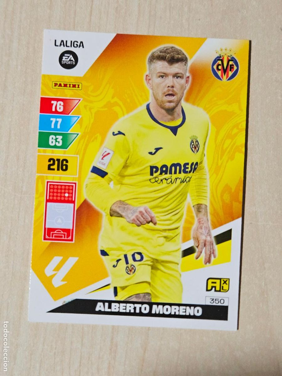 Cromos de f&uacute;tbol: FICHA N&ordm; 350 ALBERTO MORENO - ADRENALYN 23 24 - PANINI 2023 - 24 - CROMO - VILLARREAL