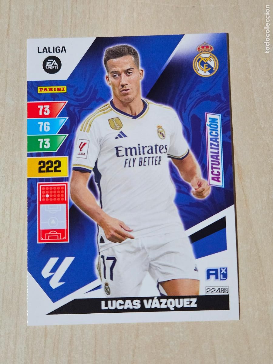 Cromos de f&uacute;tbol: FICHA N&ordm; BIS 224 LUCAS VAZQUEZ - ADRENALYN 23 24 - PANINI 2023 - 24 - CROMO - ACTUALIZACION