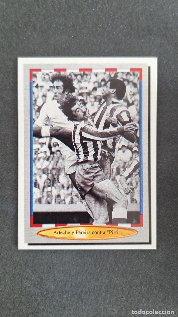 Fu&szlig;ball-Sticker: L1 ARTECHE Y PEREIRA CONTRA PIRRI 51 HISTORIA ATLETICO DE MADRID 1906 1996 LIGA ESTE NUNCA PEGADO