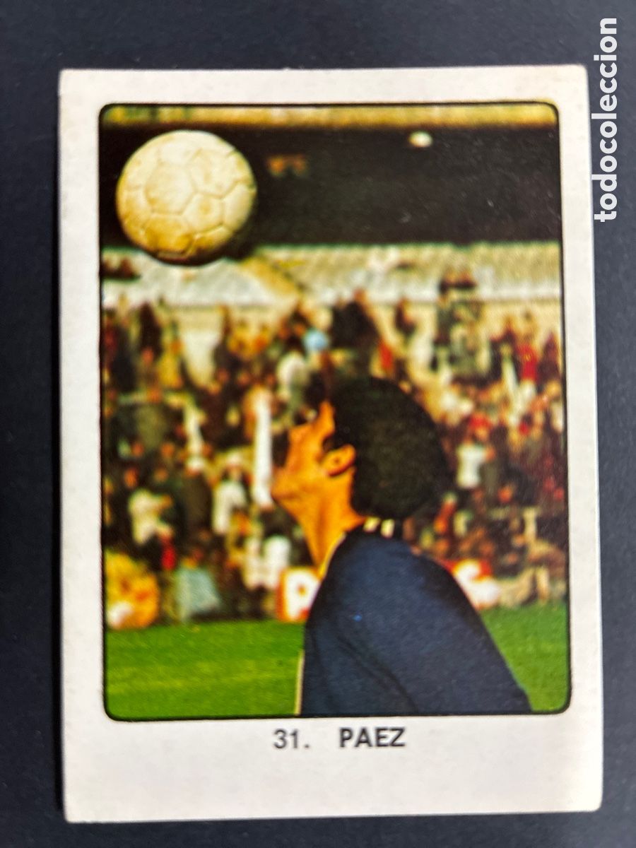Football Stickers: CROMO FUTBOL SIN PEGAR PAEZ LAS PALMAS N&ordm; 31 ALBUM CAMPEONES MUNDIALES 1974 KEISA