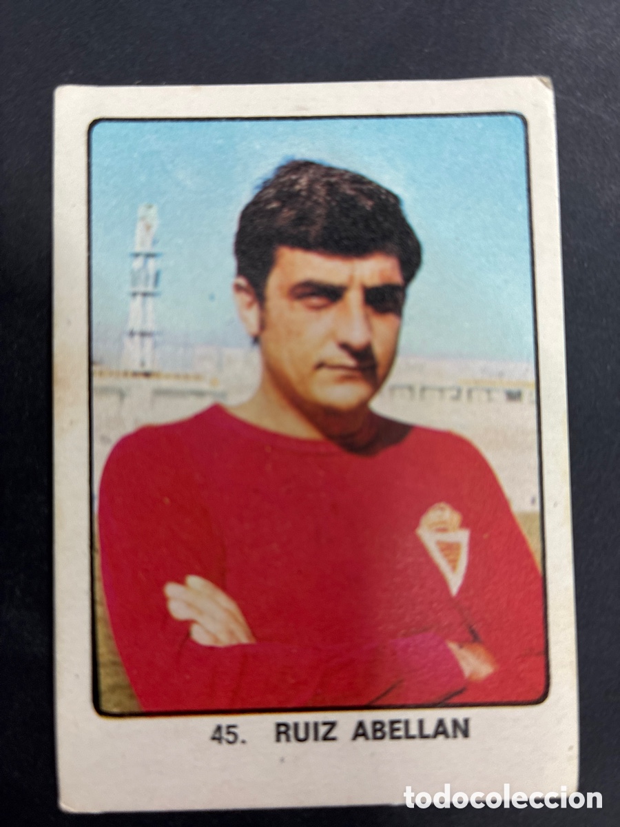 Football Stickers: CROMO FUTBOL SIN PEGAR RUIZ ABELLAN MURCIA N&ordm; 45 ALBUM CAMPEONES MUNDIALES 1974 KEISA