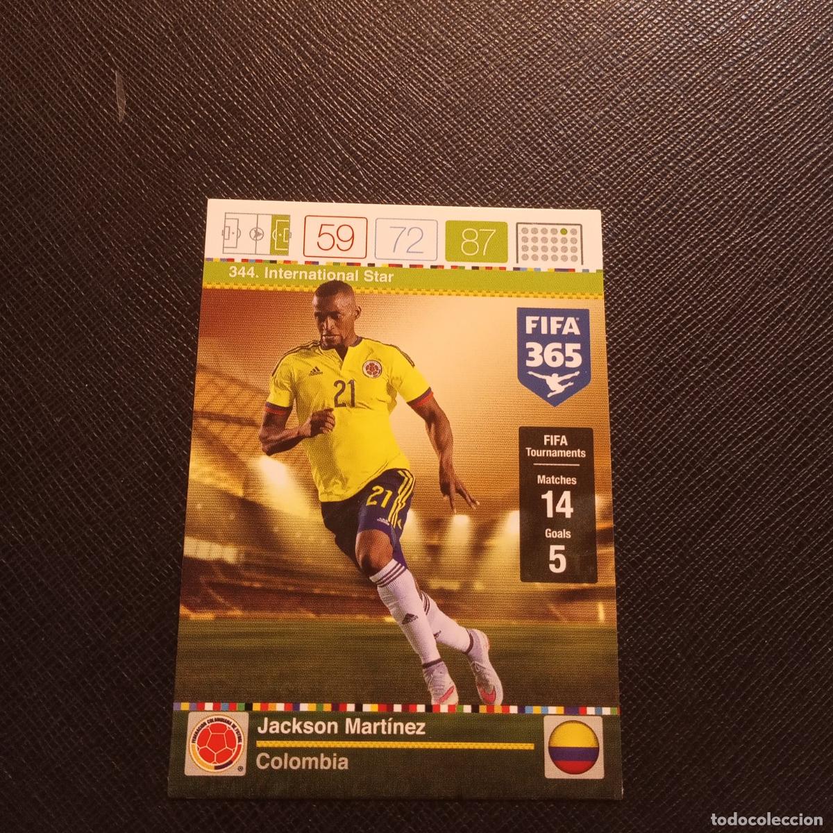 Fu&szlig;ball-Sticker: 344 JACKSON MARTINEZ COLOMBIA ADRENALYN 2015 2016 FIFA 365 CROMO FUTBOL 15 16 - (MD2000-1) PG26