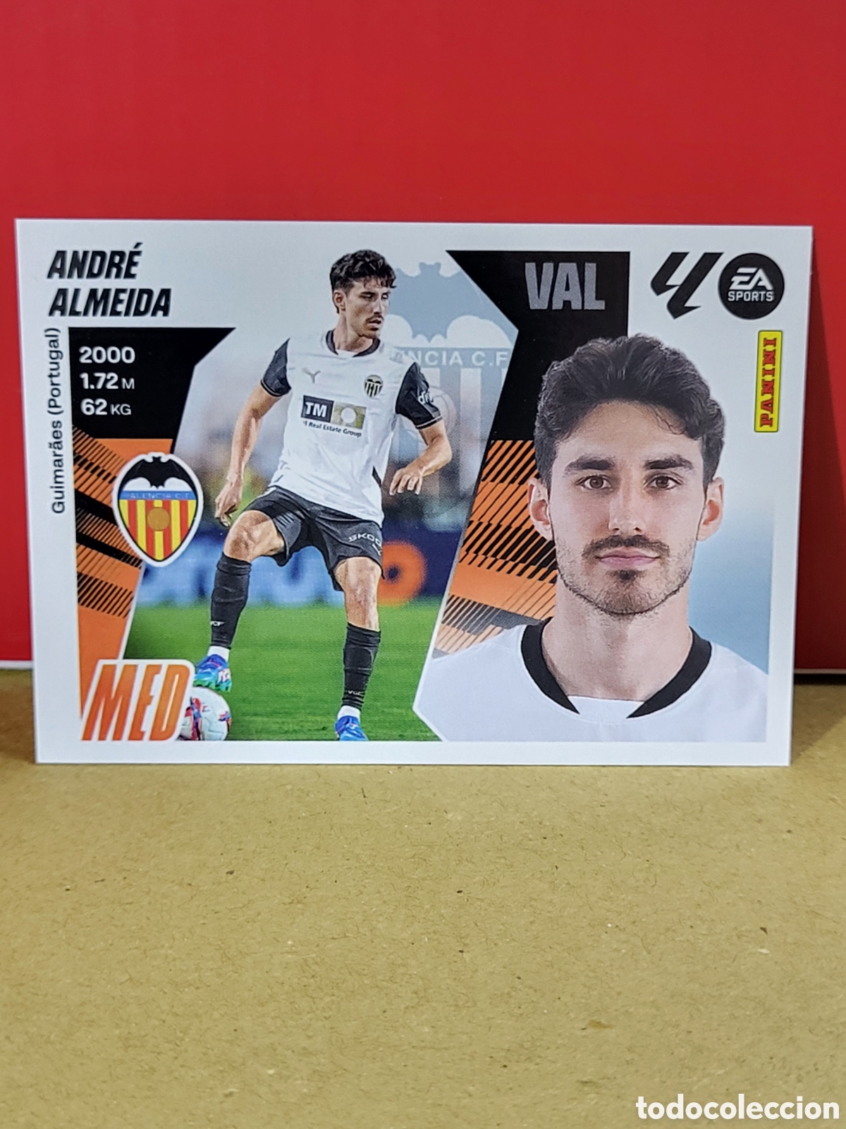 Cromos de f&uacute;tbol: ANDRE ALMEIDA VALENCIA N&ordm; 14 LIGA ESTE 25 26 2025 2026 PANINI