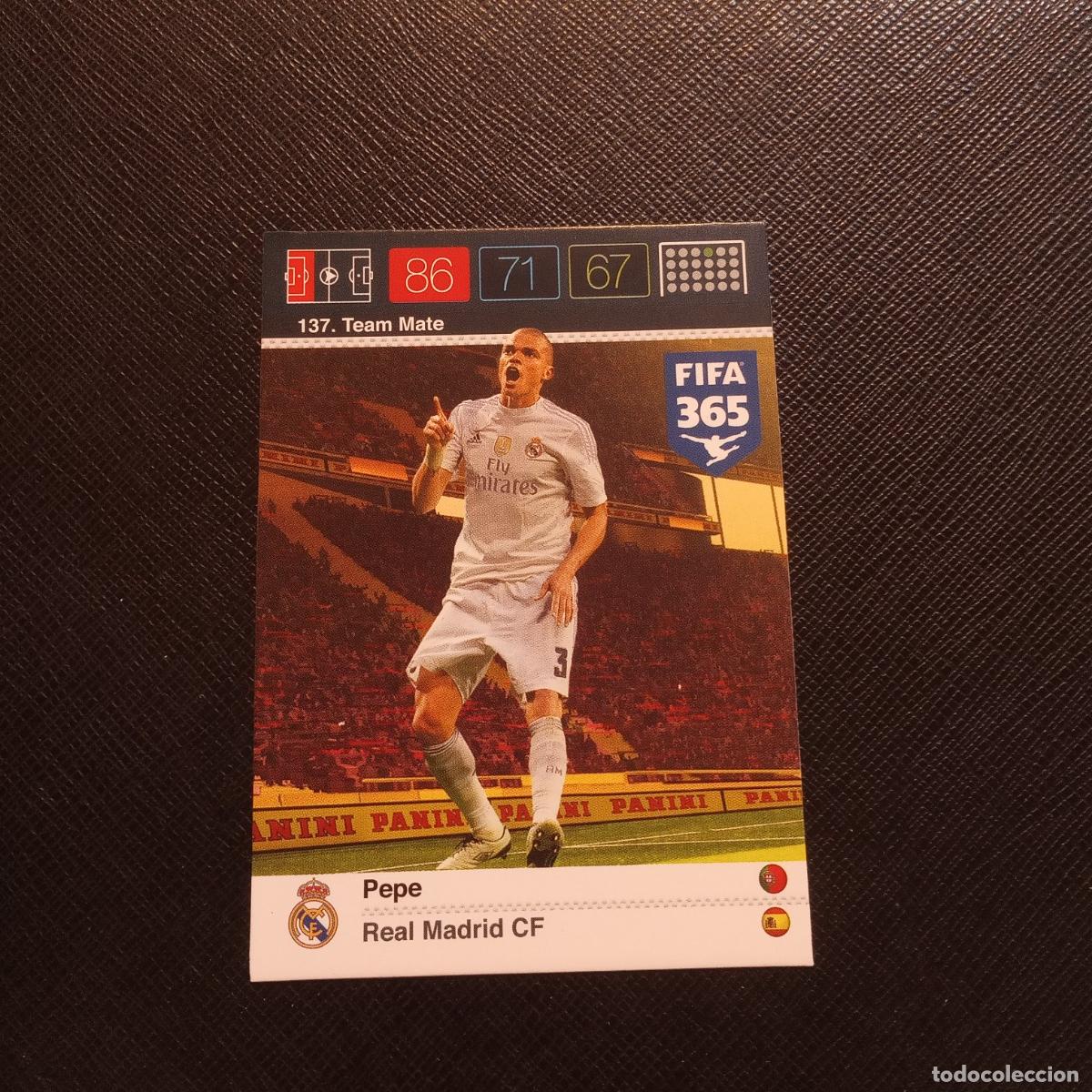 Football Stickers: 137 PEPE REAL MADRID ADRENALYN 2015 2016 FIFA 365 CROMO FUTBOL 15 16 - (MD2000-1) PG54