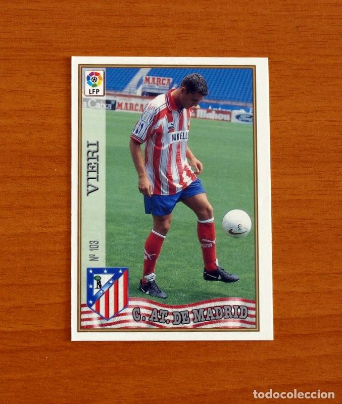 Figurine di Calcio: Atl&eacute;tico de Madrid - N&ordm; 103 Vieri - Mundicromo ficha de la Liga 1997-1998, 97-98