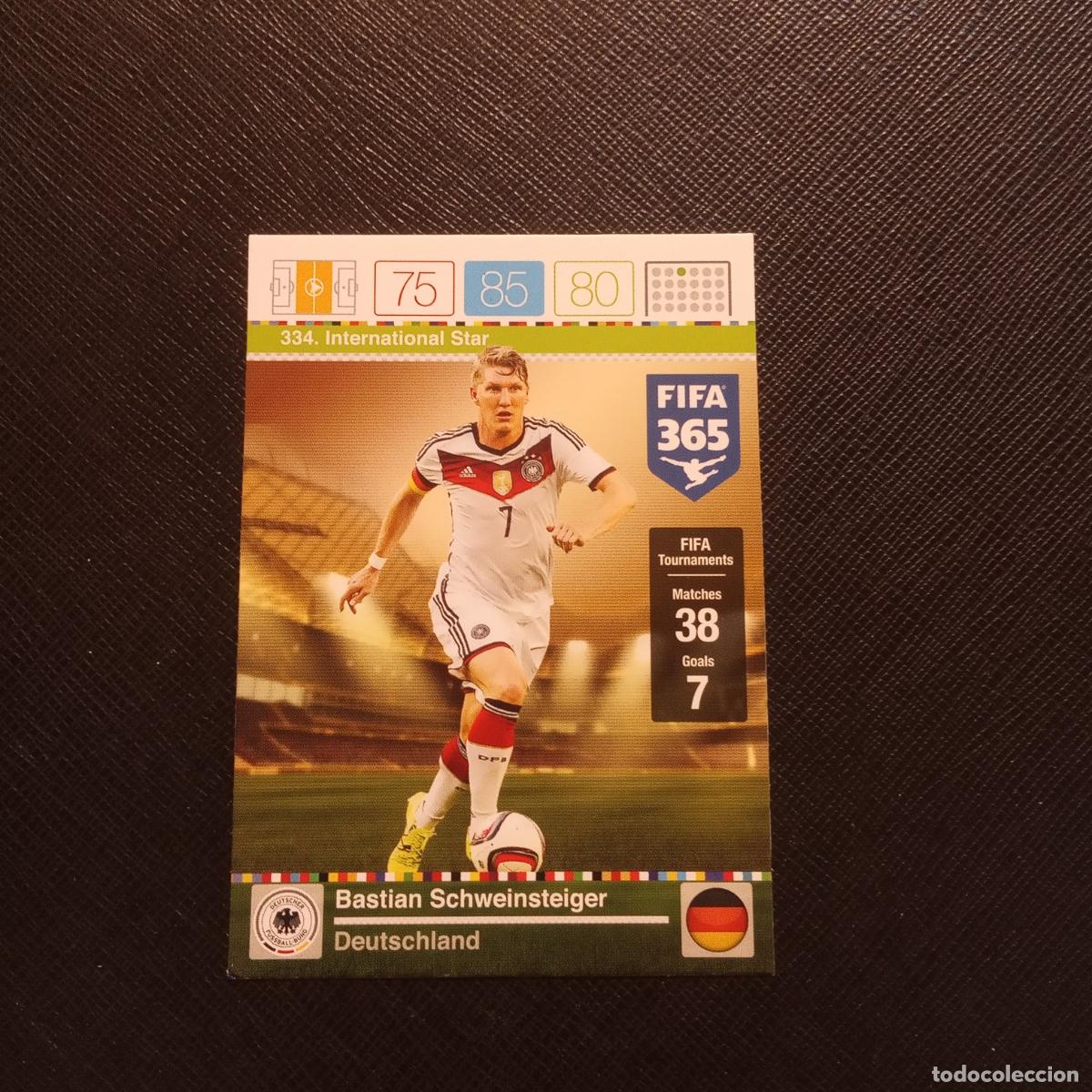 Fu&szlig;ball-Sticker: 334 SCHWEINSTEIGER ALEMANIA ADRENALYN 2015 2016 FIFA 365 CROMO FUTBOL 15 16 - A163 PG2