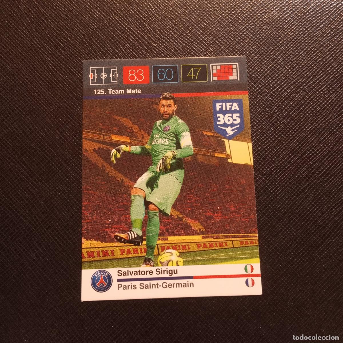 Figurine di Calcio: 125 SIRIGU PSG ADRENALYN 2015 2016 FIFA 365 CROMO FUTBOL 15 16 - A163 PG3