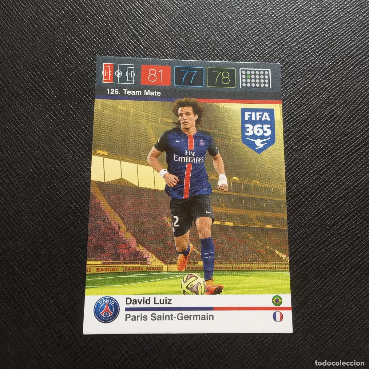 Figurine di Calcio: 126 DAVID LUIZ PSG ADRENALYN 2015 2016 FIFA 365 CROMO FUTBOL 15 16 - A163 PG14