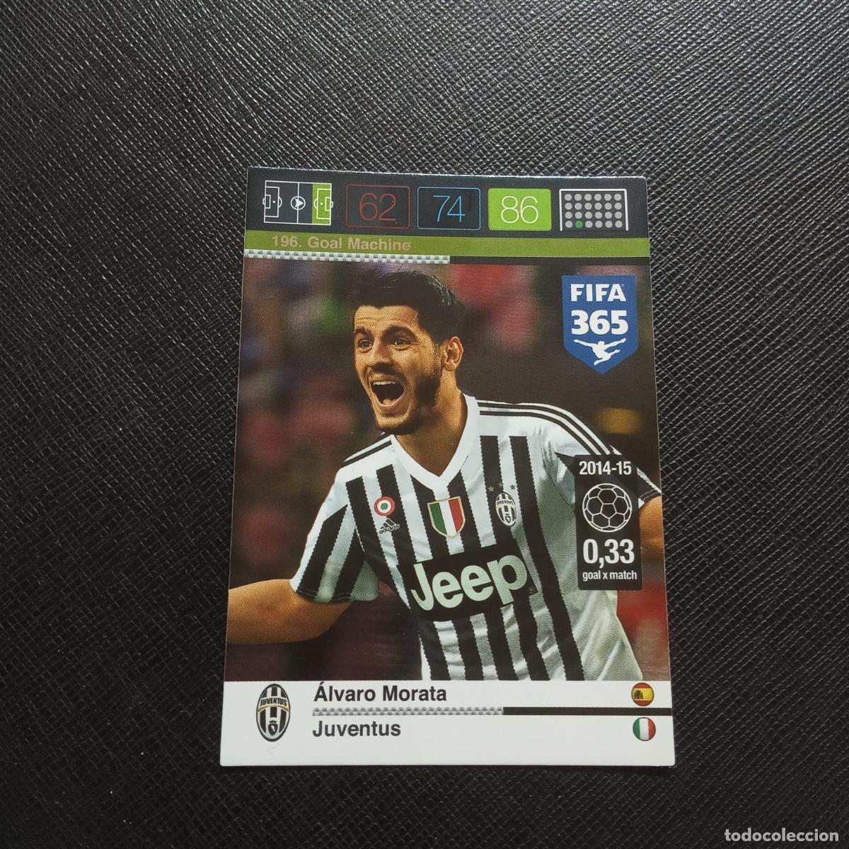 Fu&szlig;ball-Sticker: 196 MORATA JUVENTUS ADRENALYN 2015 2016 FIFA 365 CROMO FUTBOL 15 16 - A163 PG32