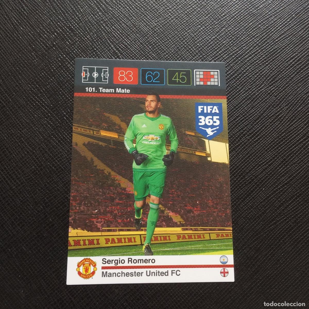 Cartes &agrave; collectionner de Football: 101 ROMERO MANCHESTER UNITED ADRENALYN 2015 2016 FIFA 365 CROMO FUTBOL 15 16 - A163 PG36
