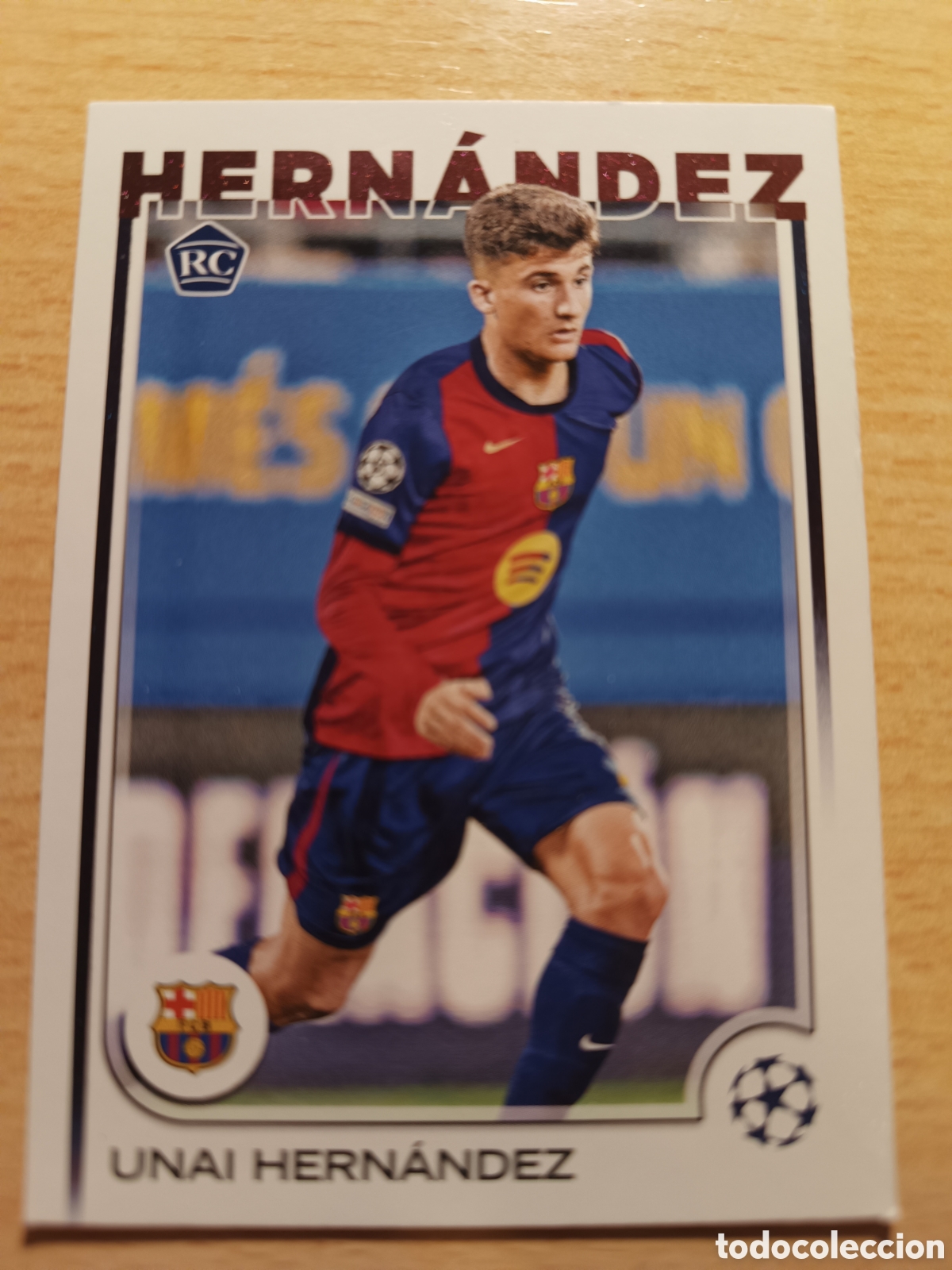 Cromos de F&uacute;tbol: 52 UNAI HERN&Aacute;NDEZ RC ROOKIE FC BARCELONA UCC FLAGSHIP 2024 2025 TOPPS 24 25