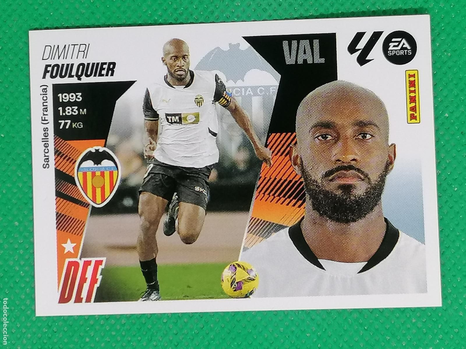 Figurine di Calcio: 5 B 5B DIMITRI FOULQUIER VALENCIA ⚽ PANINI LIGA ESTE 25 26 2025 2026 ⚽
