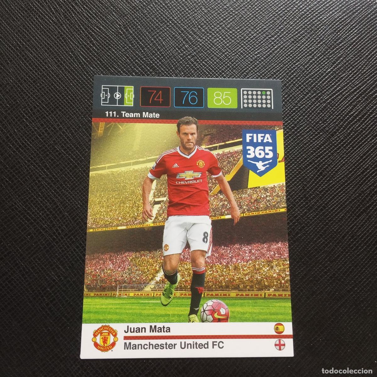 Cromos de Futebol: 111 MATA MANCHESTER UNITED ADRENALYN 2015 2016 FIFA 365 CROMO FUTBOL 15 16 - A80 PG28