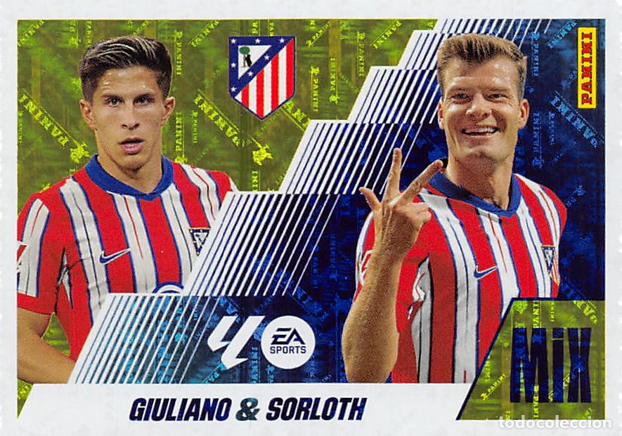 Figurine di Calcio: PANINI EDICIONES ESTE 25/26 2025/2026 #9 GIULIANO / SORLOTH (ATLETICO MADRID) MIX SIN PEGAR