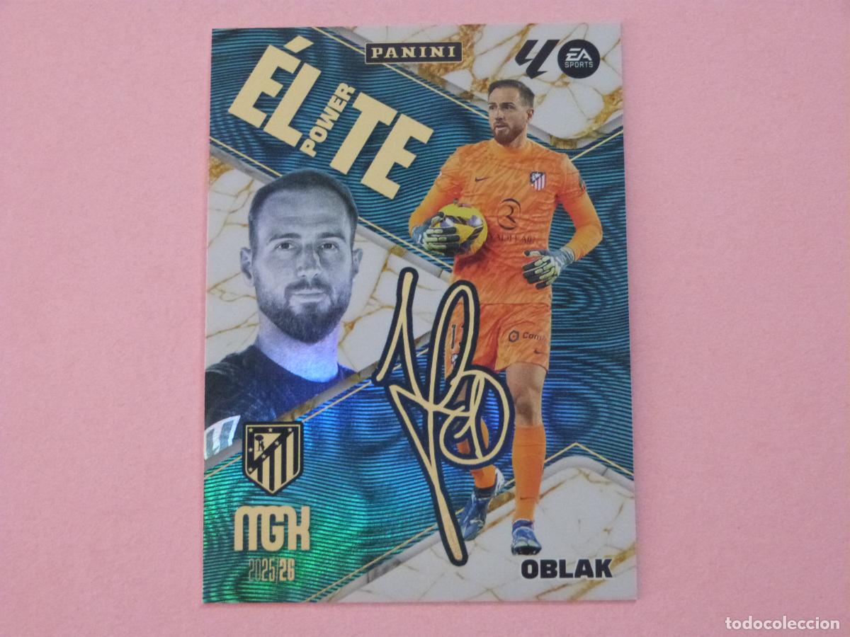 Cromos de f&uacute;tbol: TRADING CARD FUTBOL OBLAK ATLETICO DE MADRID N&ordm; 14 P ELITE FIRMADA LIGA MEGACRACKS 2025-2026/25-26