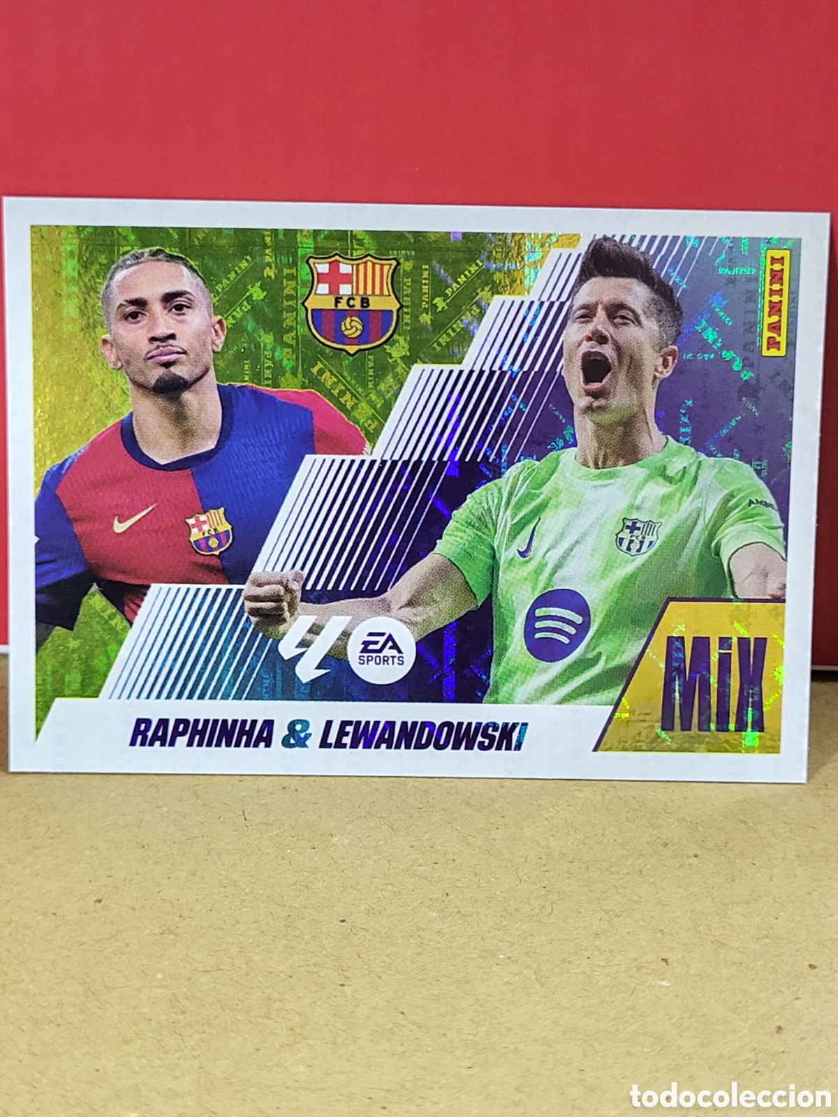 Cromos de f&uacute;tbol: RAPHINHA LEWANDOWSKI FC BARCELONA BAR&Ccedil;A MIX N&ordm; 21 LIGA ESTE 25 26 2025 2026 PANINI