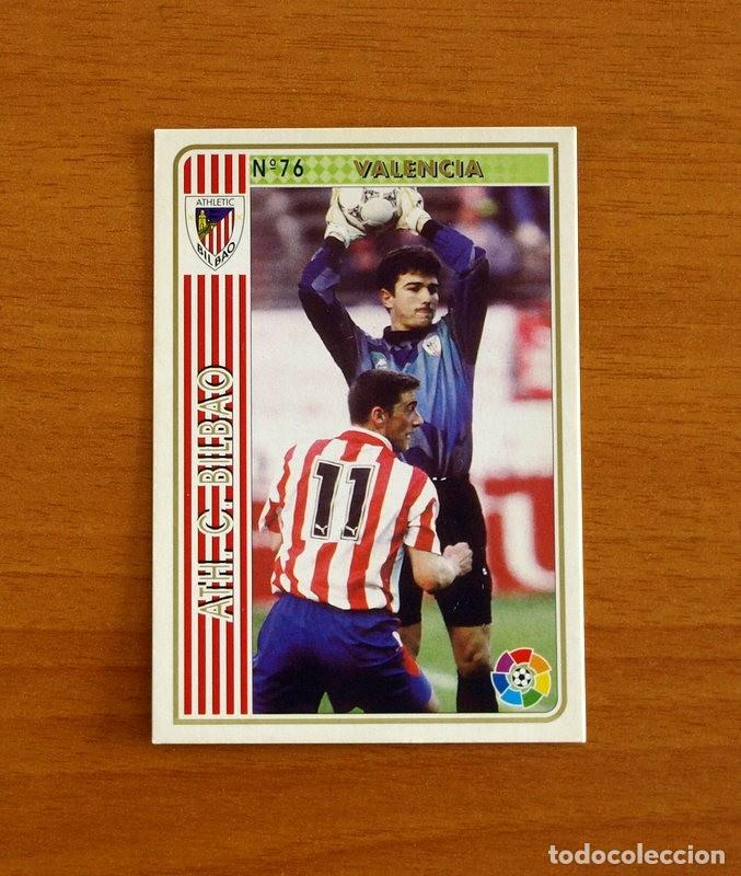 Figurine di Calcio: Athletic de Bilbao -N&ordm; 76 Valencia -Mundicromo Las Fichas de la Liga 1994-1995-94-95
