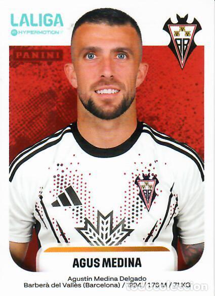 Fu&szlig;ball-Sticker: PANINI HYPERMOTION 2025-26 (25 - 26) - N&ordm; 12 - AGUS MEDINA - ALBACETE