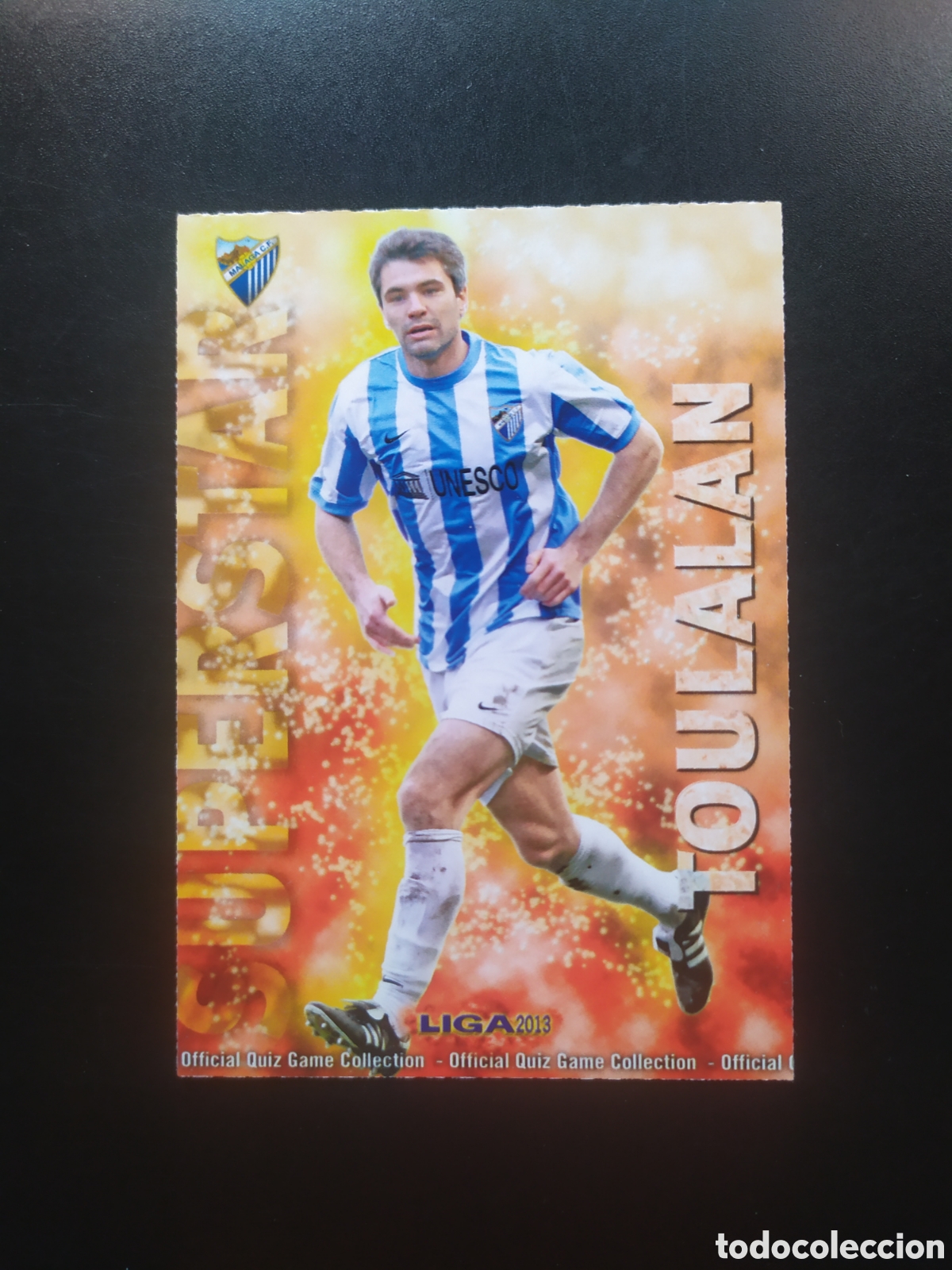 Cromos de f&uacute;tbol: Mundicromo fichas Liga 2012 2013 12 13 Toulalan superstar mate n&deg; 106 Malaga