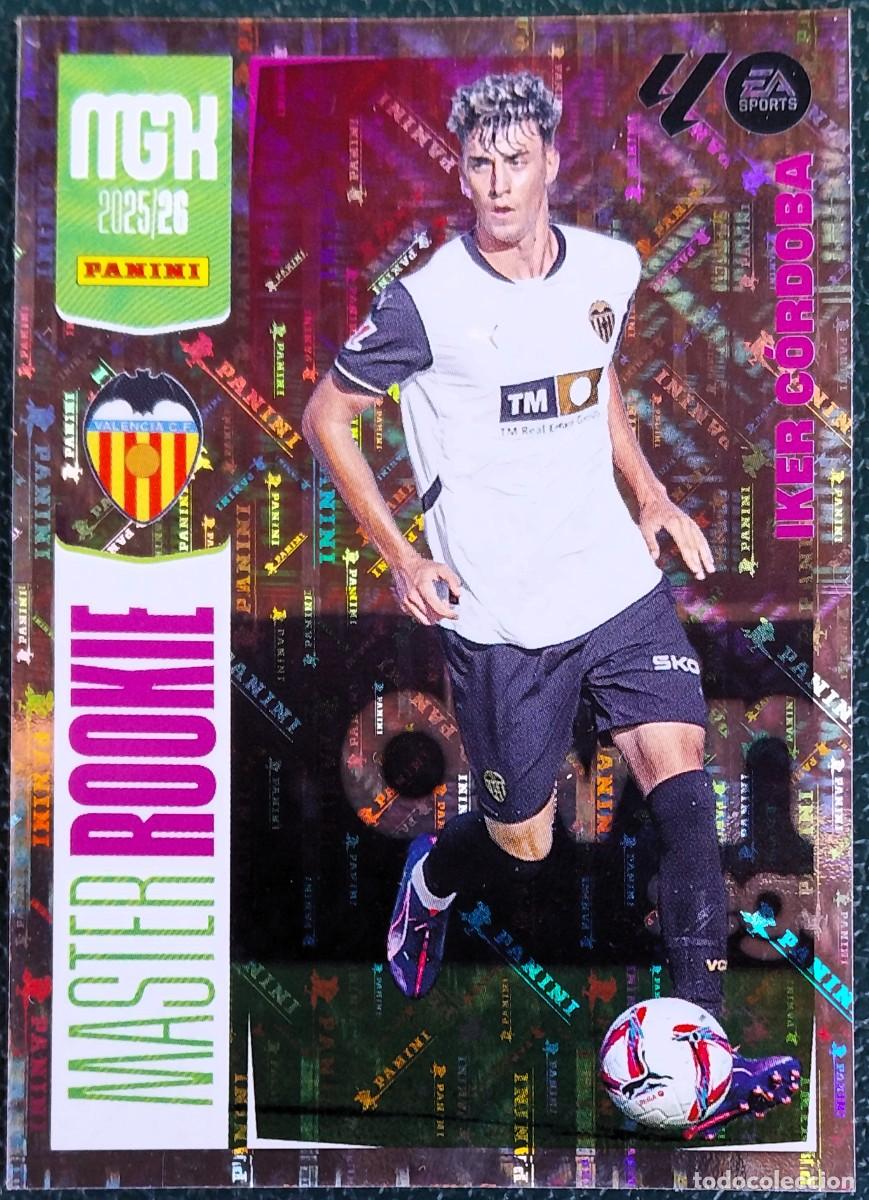 Fu&szlig;ball-Sticker: 414 IKER CORDOBA VALENCIA CF MASTER ROOKIE FICHAS ALBUM MEGACRACKS 2025 2026 MGK 25 26