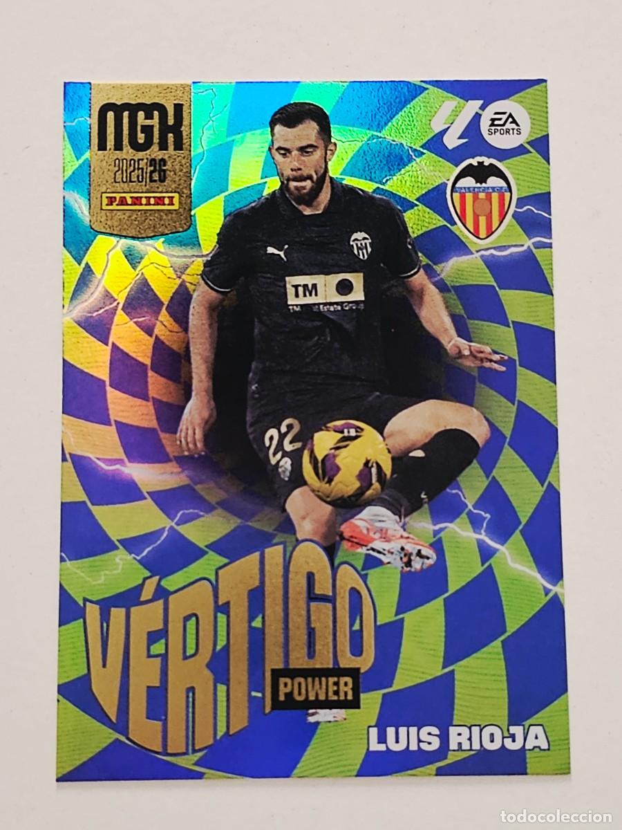 Cromos de F&uacute;tbol: P385 Luis Rioja, Valencia CF, V&eacute;rtigo Power, Panini Megacracks 2025 2026 25 26